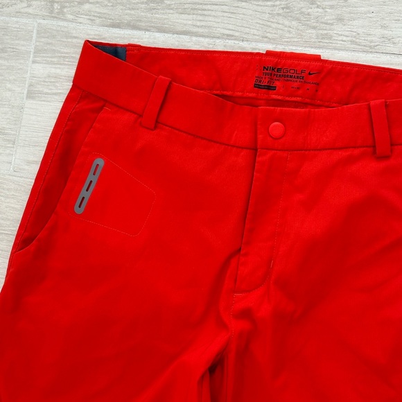 Nike Red Orange Golf Modern Tech Tour Performance Stretch Chino Pants - Picture 3 of 7